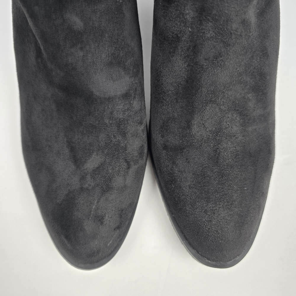 CL BY LAUNDRY Slouchy Block Heel Kalie Bootie Black Microsuede Womens Size 10 - Picture 3 of 12